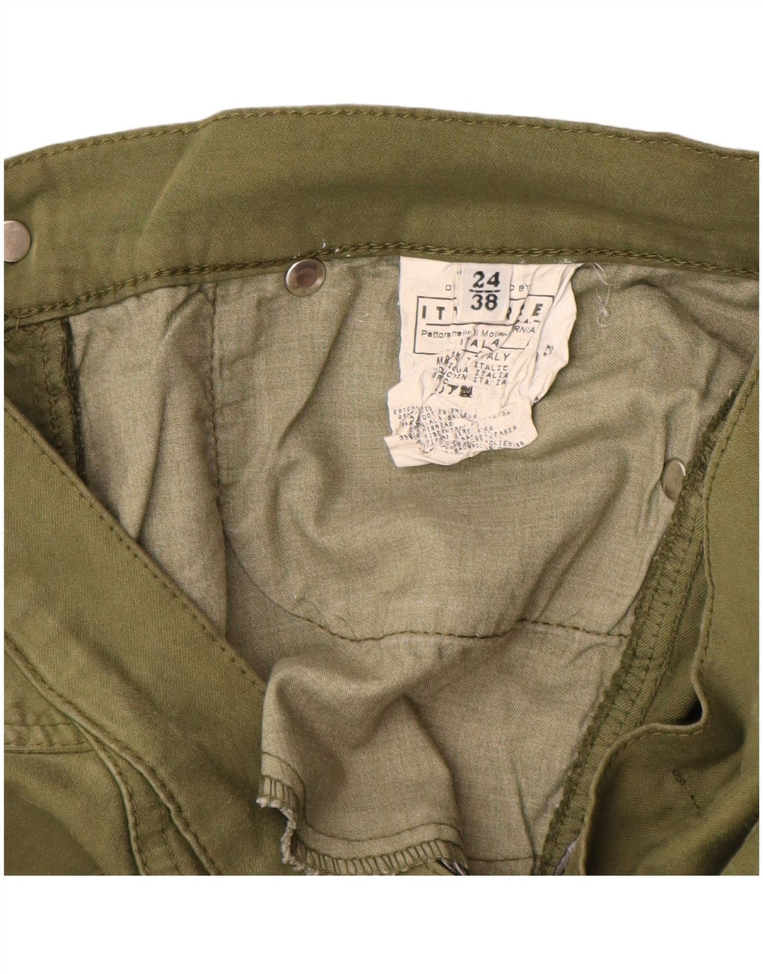Versace Damen Cargoshorts IT 38 XS W24 Khaki Baumwolle