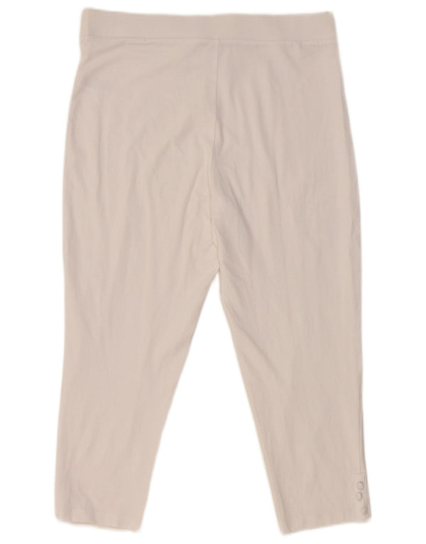 M&Co Damen Capri-Leggings UK 14 Large Weiße Baumwolle
