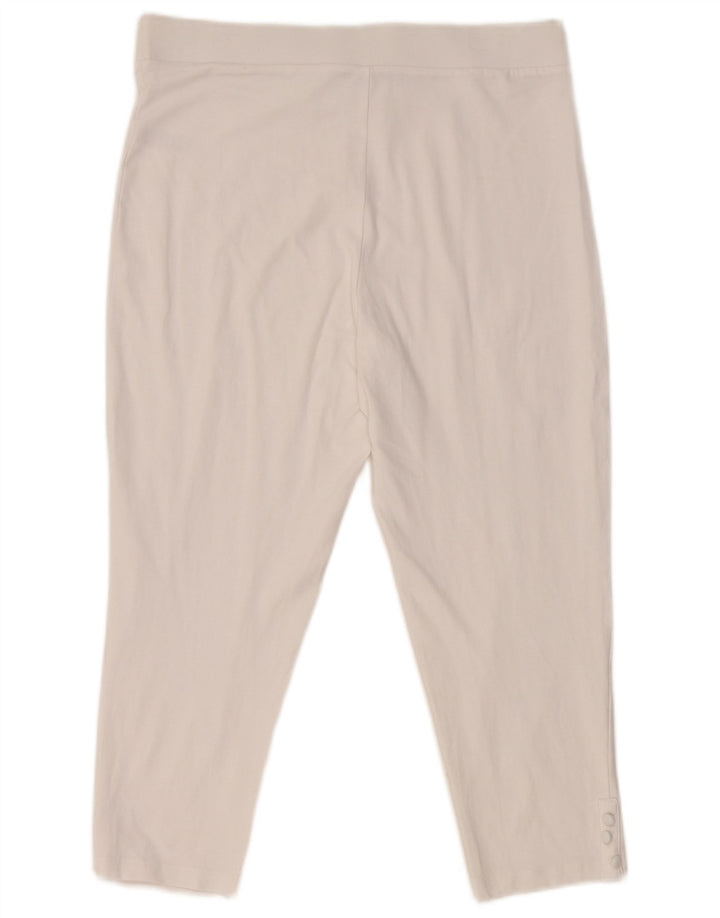 M&Co Damen Capri-Leggings UK 14 Large Weiße Baumwolle