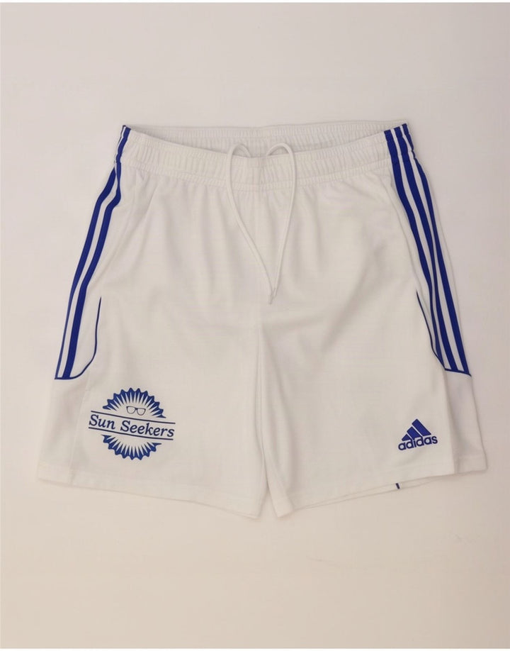 Adidas Herren Climalite Graphic Sport Shorts Großes weißes Polyester