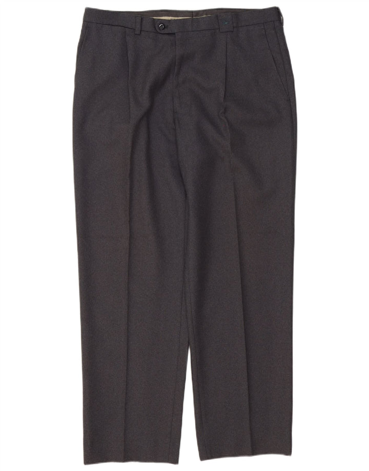 Burberry Herren-Anzughose mit Pegged, Größe 46, Größe S, W34, L30, Grau, Polyester