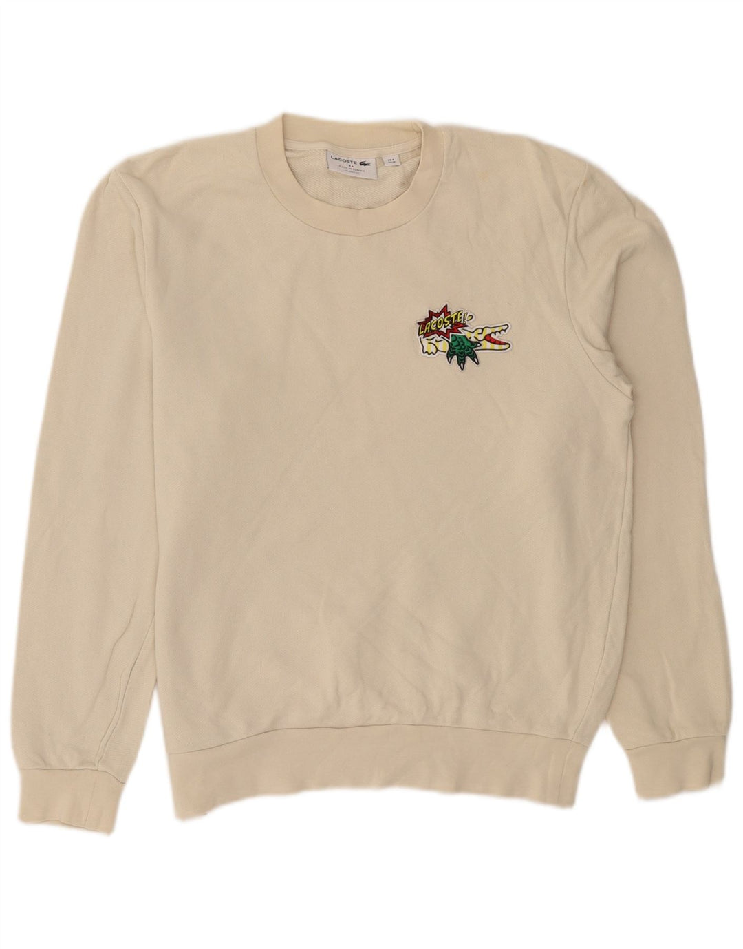 Lacoste Herren-Sweatshirt mit grafischer klassischer Passform, Größe 4, mittelbeige
