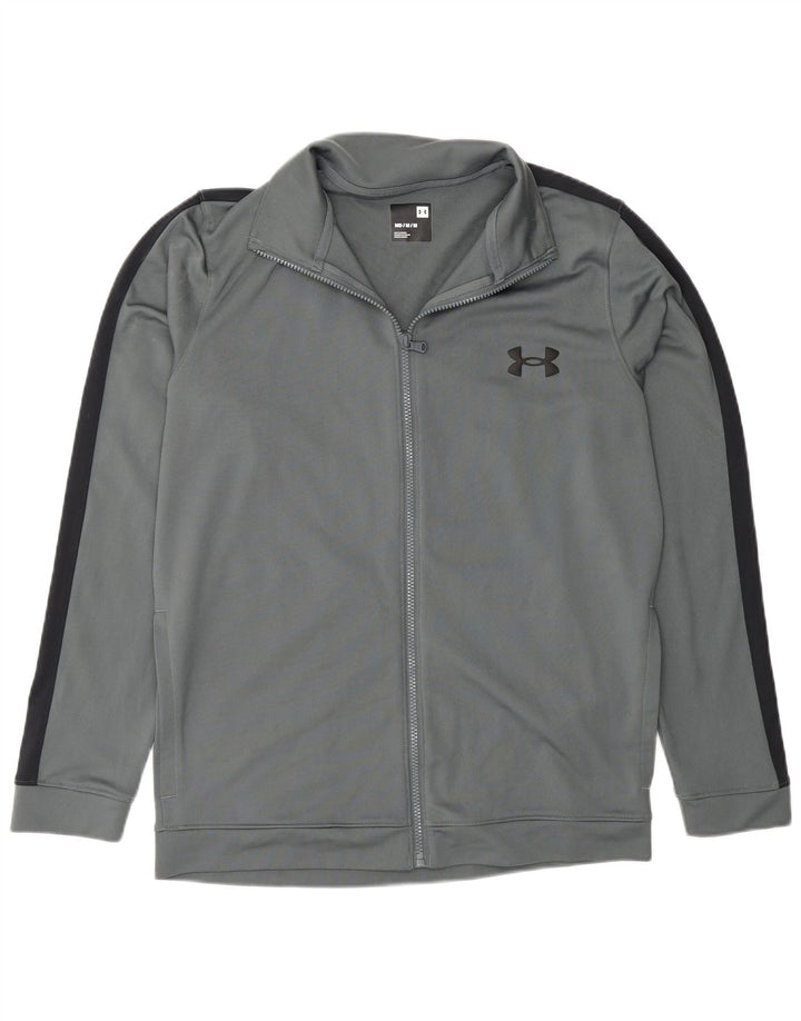 Under Armour Herren-Trainingsanzugoberteil mit normaler Passform, Mittelgrau, Farbblock