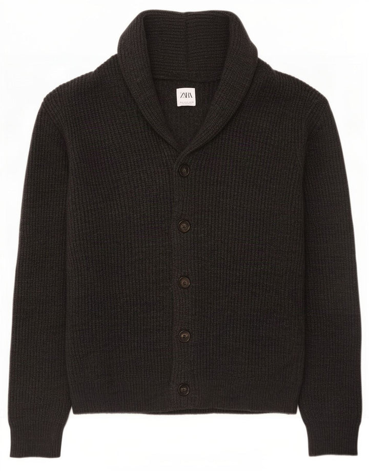 Zara Herren-Cardigan-Pullover, groß, Grau