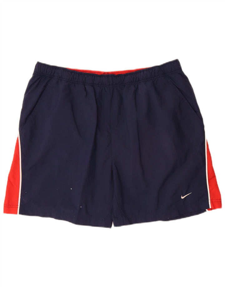NIKE Herren-Sportshorts XL, Marineblau, Farbblock