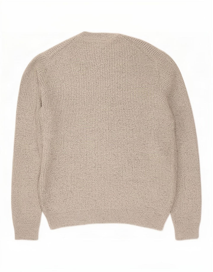 Marks & Spencer Herren-Pullover mit Rundhalsausschnitt, groß, grau meliert, Polyamid