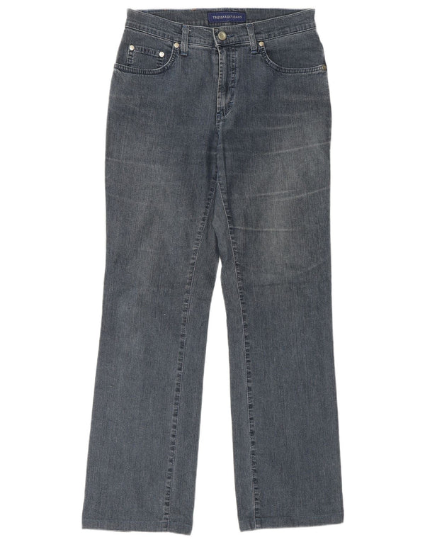 TRUSSARDI Damen Straight Jeans W27 L29 Blaue Baumwolle