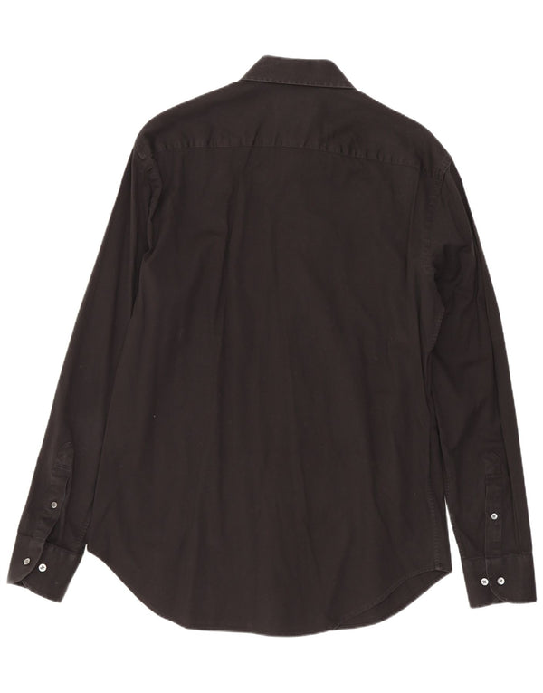 Emporio Armani Herren Modern Fit Hemd Größe 40 15 3/4 Medium Schwarz