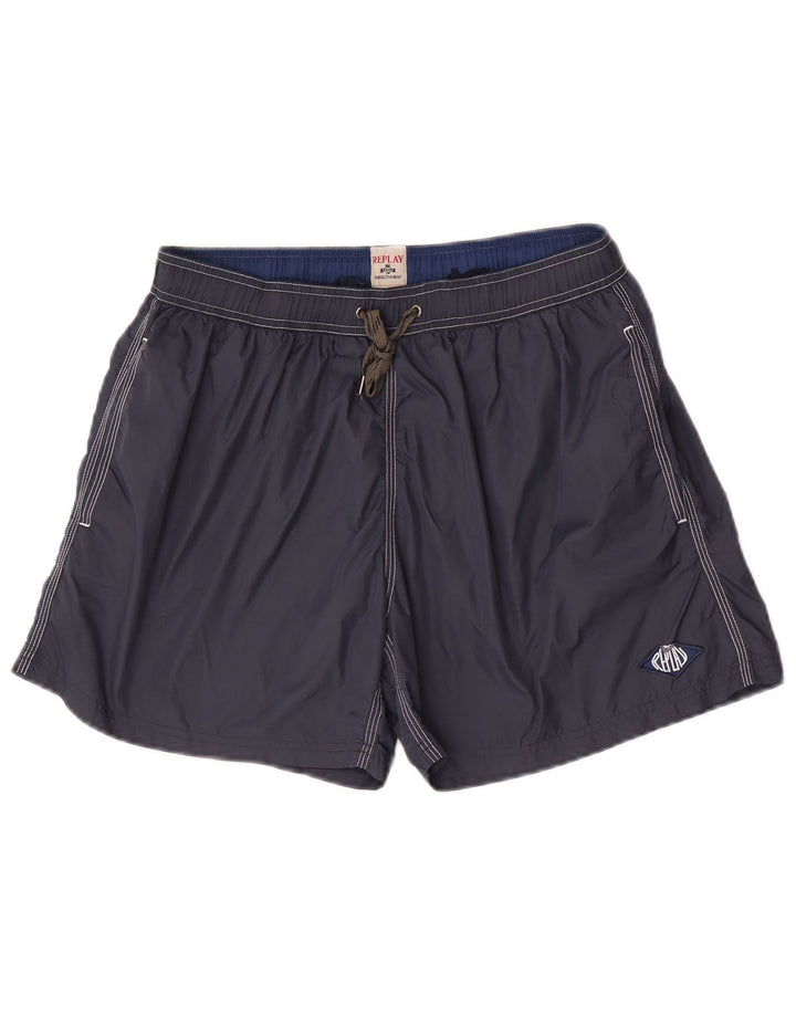 Replay Badeshorts für Jungen, 11–12 Jahre, Größe L, Marineblau, Polyamid