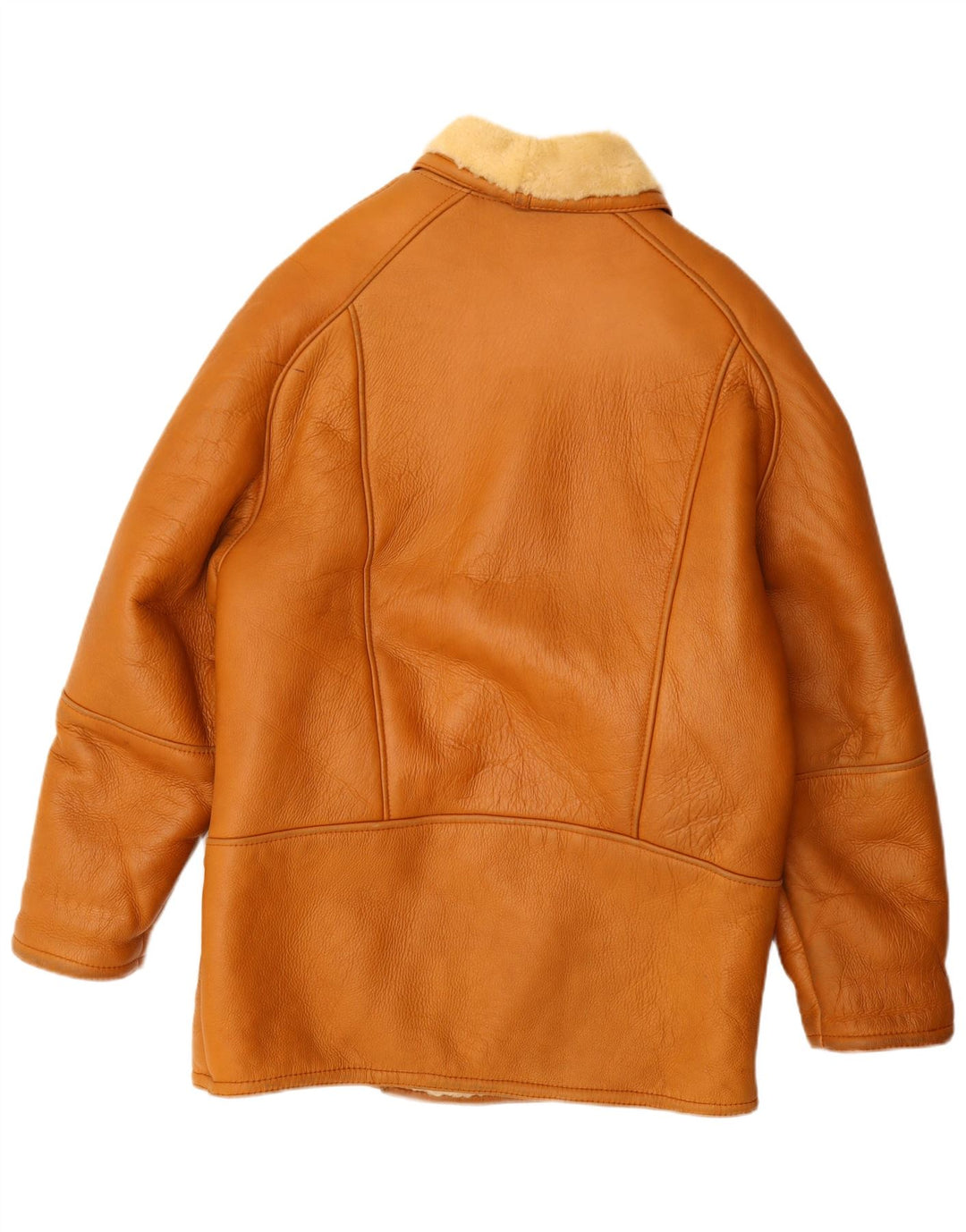 Vintage Herren Shearling Jacke UK 42 XL Beige