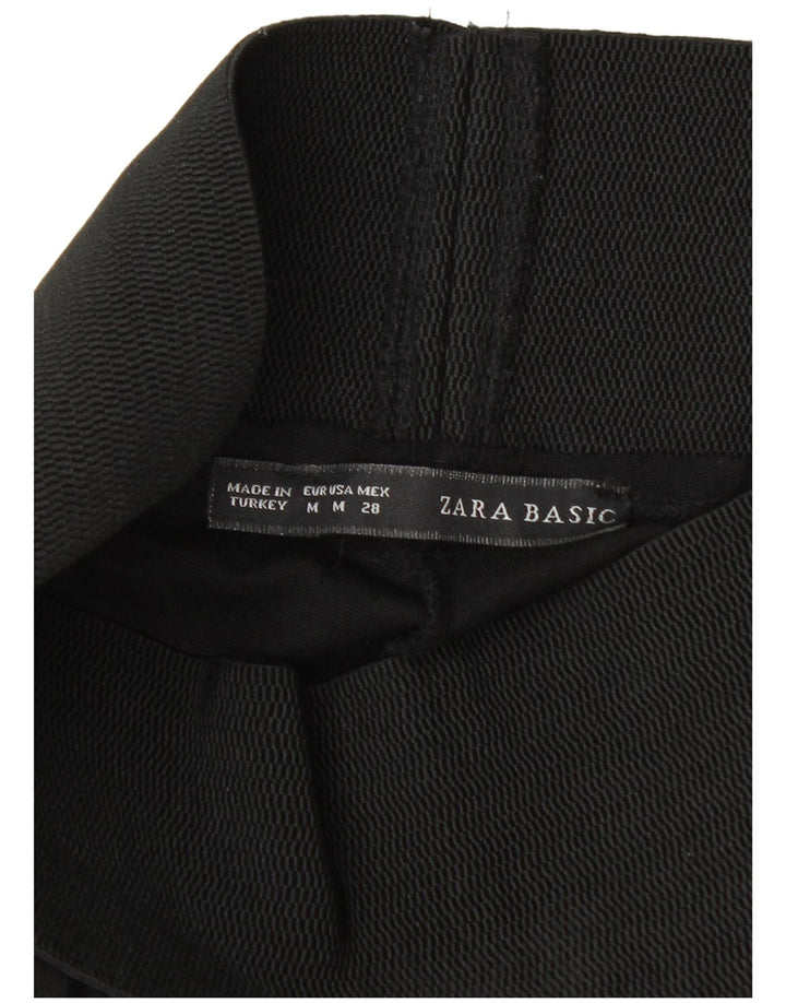 Zara Damen Leggings UK 12 Medium Schwarz Animal Print