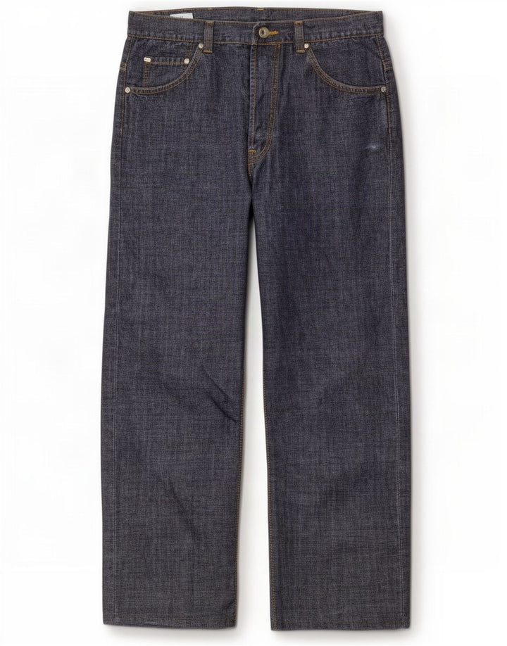 Lacoste Herren Straight Jeans Größe 42 Mittel W32 L28 Marineblau Baumwolle