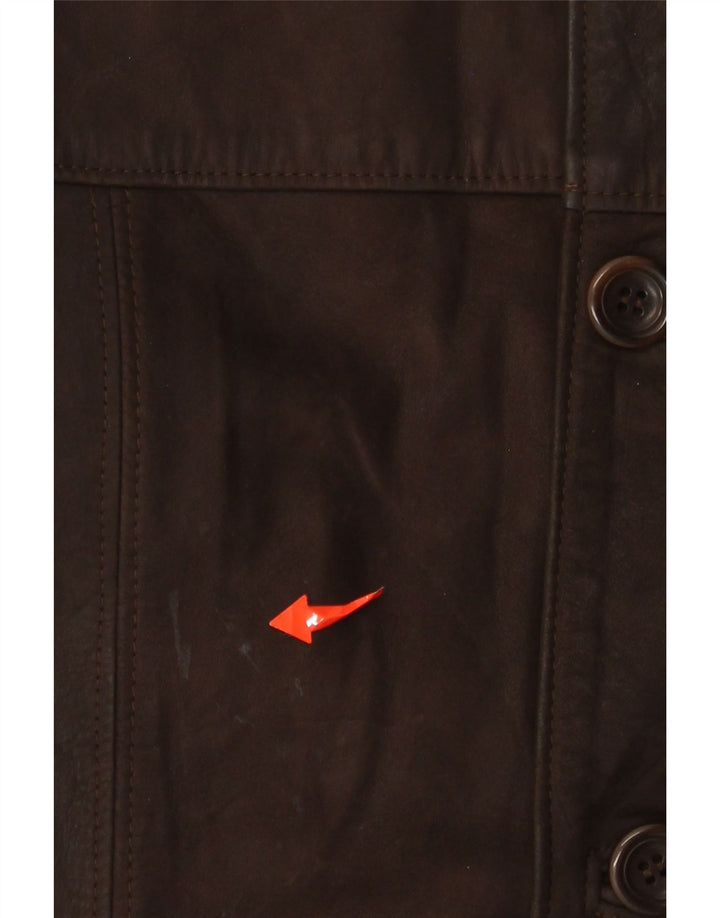 VINTAGE Herren Lederjacke IT 48 Mittelbraunes Leder