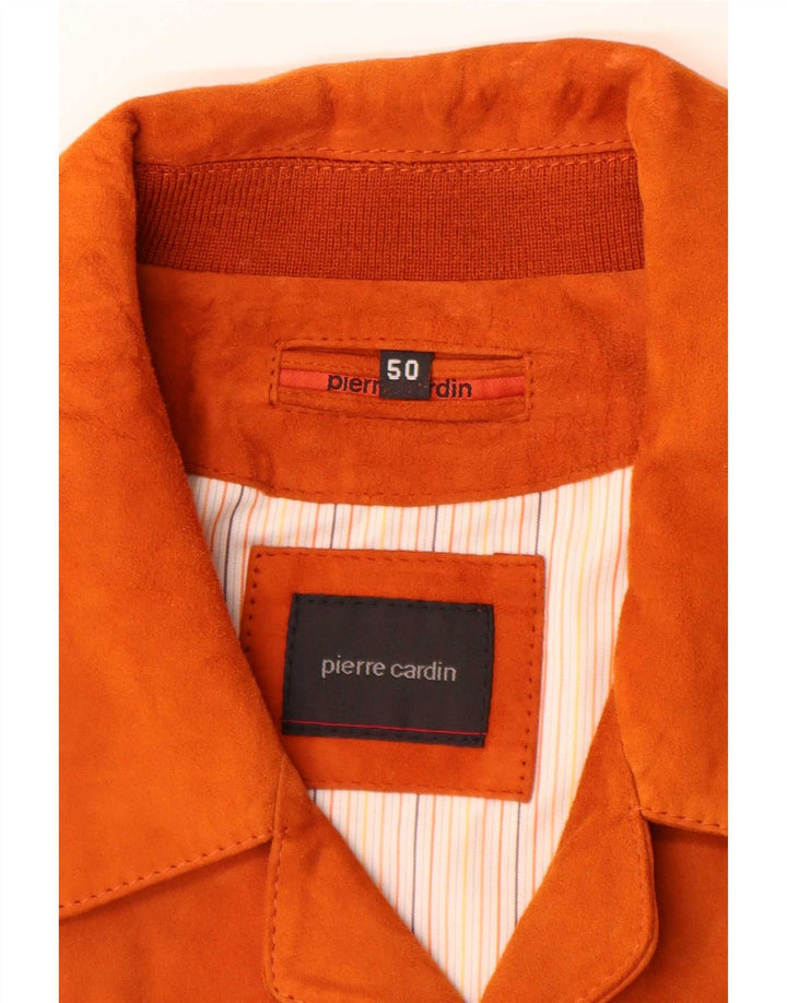 Pierre Cardin Herren Wildlederjacke IT 50 Großes orangefarbenes Leder
