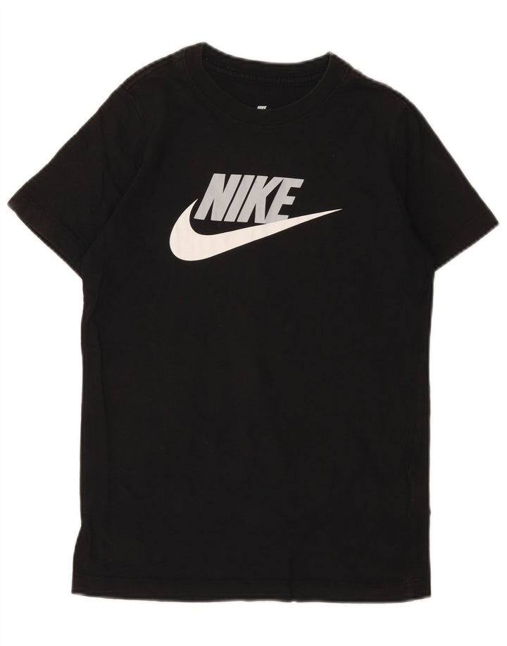 Nike Jungen-T-Shirt mit Grafik, mittelgroß, schwarze Baumwolle, 10–11 Jahre