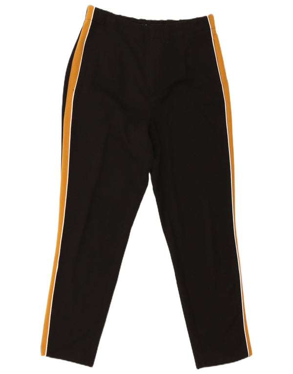 Zara Damen Tapered Casual-Hose, Größe S, W26, L27, Schwarz, Farbblock