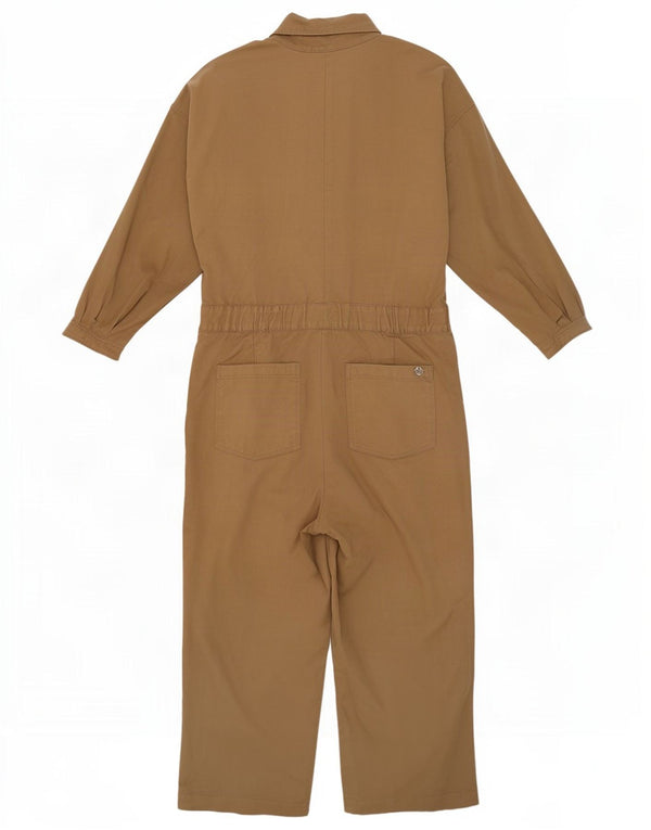 Massimo Dutti Damen Overall UK 12 Mittelbeige Baumwolle