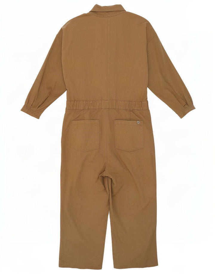 Massimo Dutti Damen Overall UK 12 Mittelbeige Baumwolle