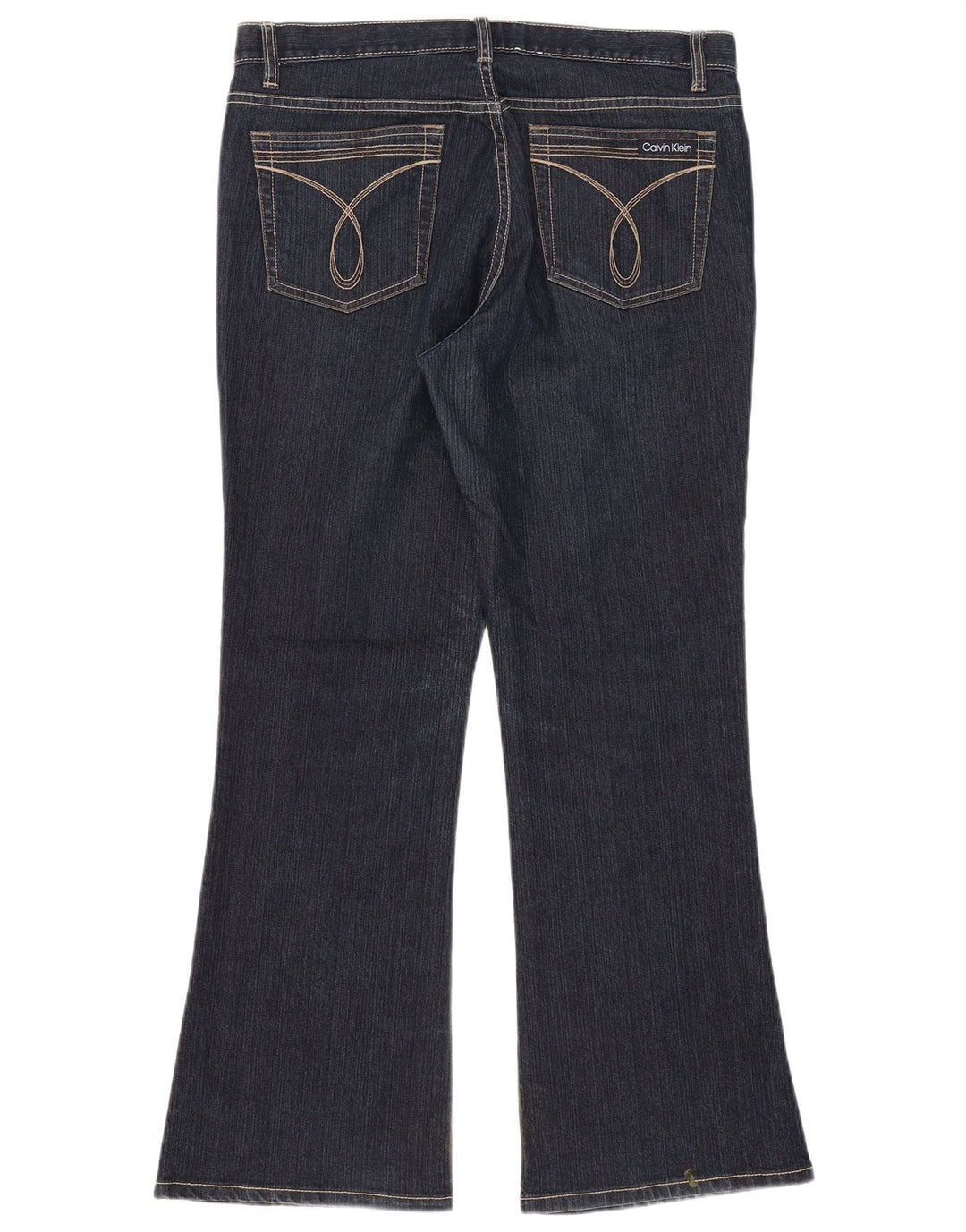 Calvin Klein Damen Flared Jeans US 10 Large W33 L29 Marineblaue Baumwolle