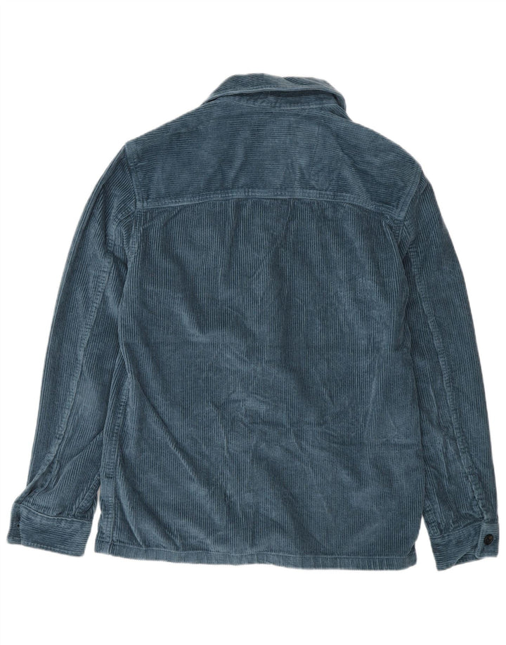 Marks & Spencer Herren-Overshirt, Cordhemd, Größe S, Blau, Baumwolle