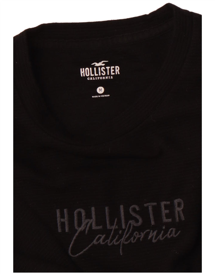 HOLLISTER Herren Graphic Top Langarm Medium Schwarz