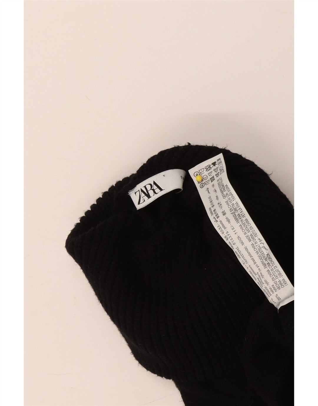 Zara Damen Rollkragen-Crop-Top UK 10 Small Schwarze Viskose