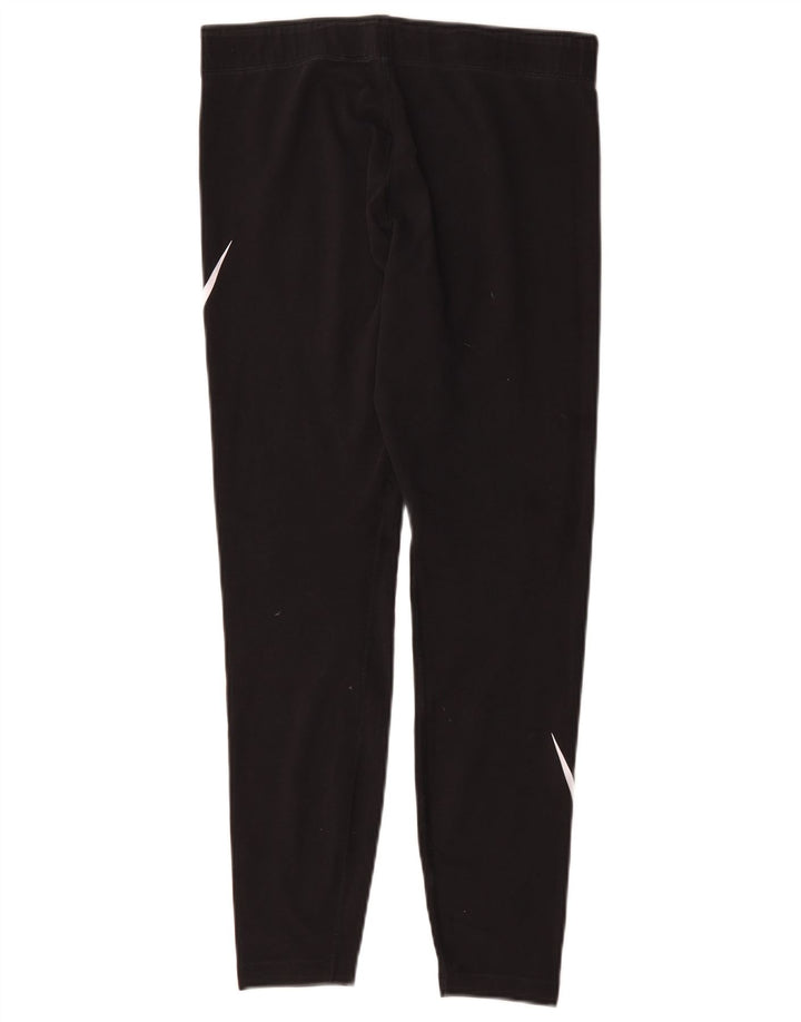 Nike Womens Graphic Leggings UK 14 Large Schwarz Polyester