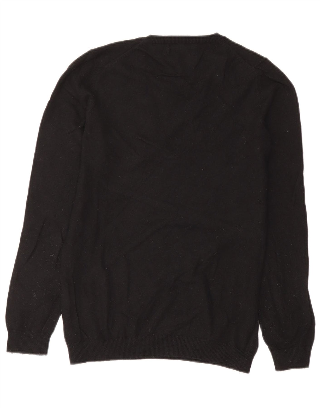 Marks & Spencer Damen-Pullover mit V-Ausschnitt, Gr. 12, mittlere schwarze Viskose