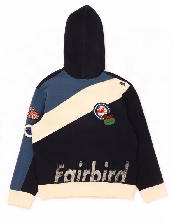 Energie Herren-Kapuzenpullover mit Grafik, groß, marineblau, Colourblock-Baumwolle
