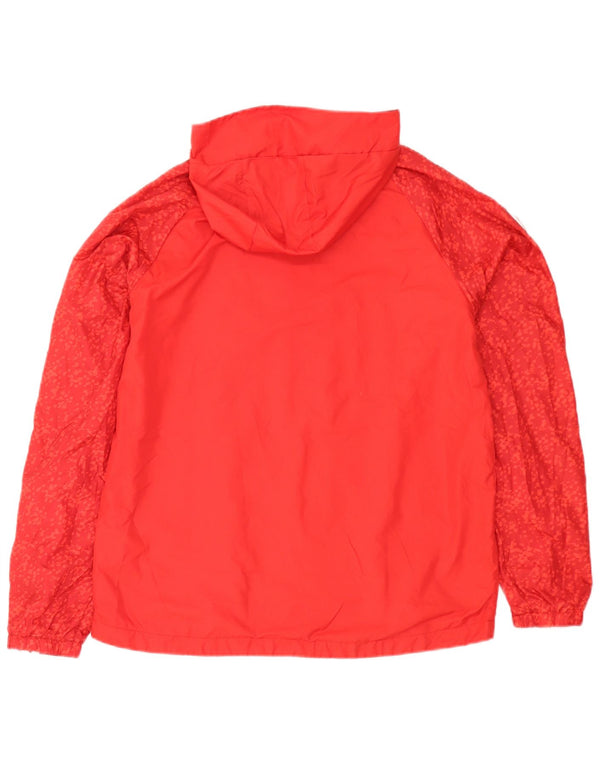 Adidas Jungen-Trainingsanzug mit Kapuze, Top-Jacke, 15–16 Jahre, rot gepunktetes Polyester