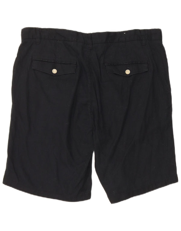 Zara Herren Chinoshorts EU 46 XL W36 Marineblaues Leinen
