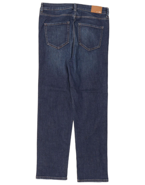 Marks & Spencer Damen The Harper Straight Jeans UK 12 Medium W30 L27 Blau