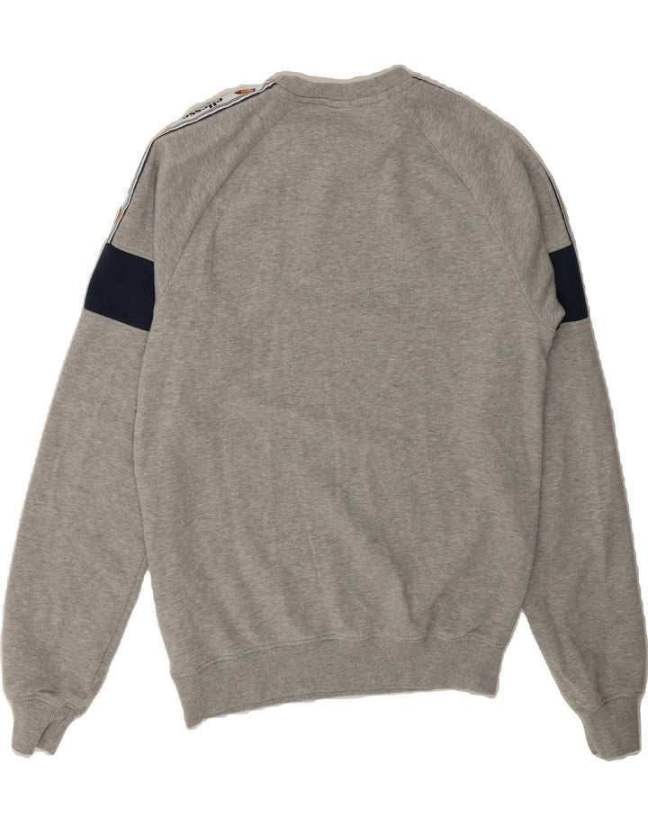 ELLESSE Womens Oversized Sweatshirt Jumper UK 8 Small Grey Colourblock Vintage Ellesse and Second-Hand Ellesse from Messina Hembry 
