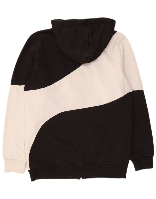 Puma Herren-Kapuzenpullover mit Reißverschluss, klein, schwarz, Colourblock-Baumwolle