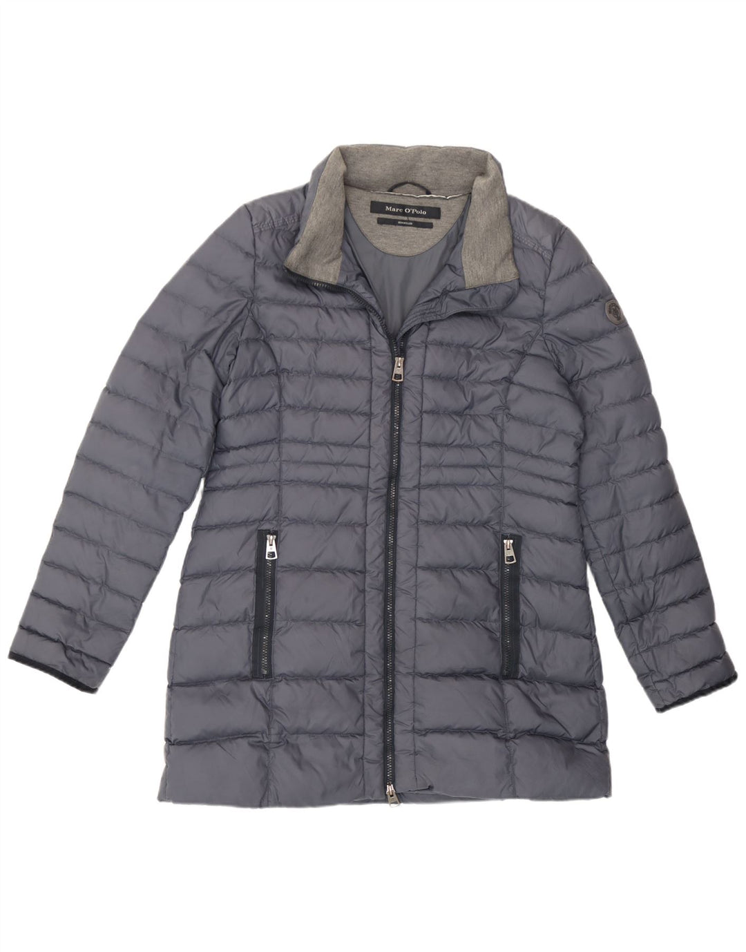 Marc O'Polo Damen Wattierter Mantel IT 42 Mittelgraues Polyamid