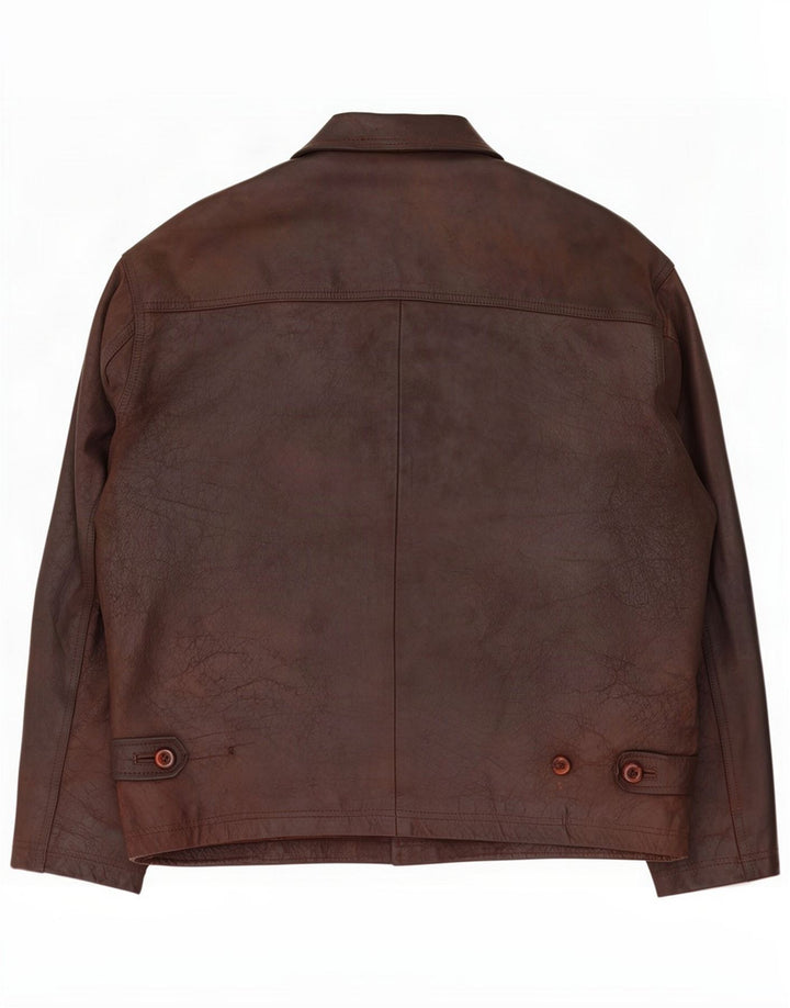 Vintage Herren Lederjacke UK 40 Large Braun