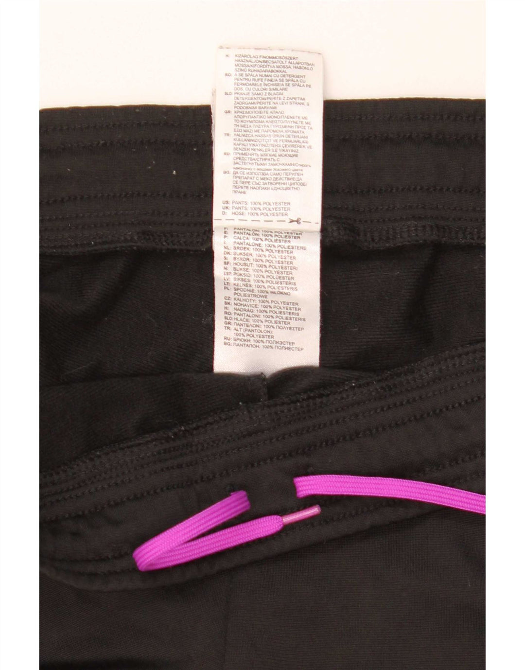 Adidas Damen Trainingshose UK 8/10 Small Schwarz Polyester