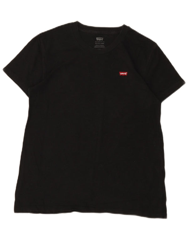 Levi's Damen Perfect Crew T-Shirt Top UK 6 XS Schwarz