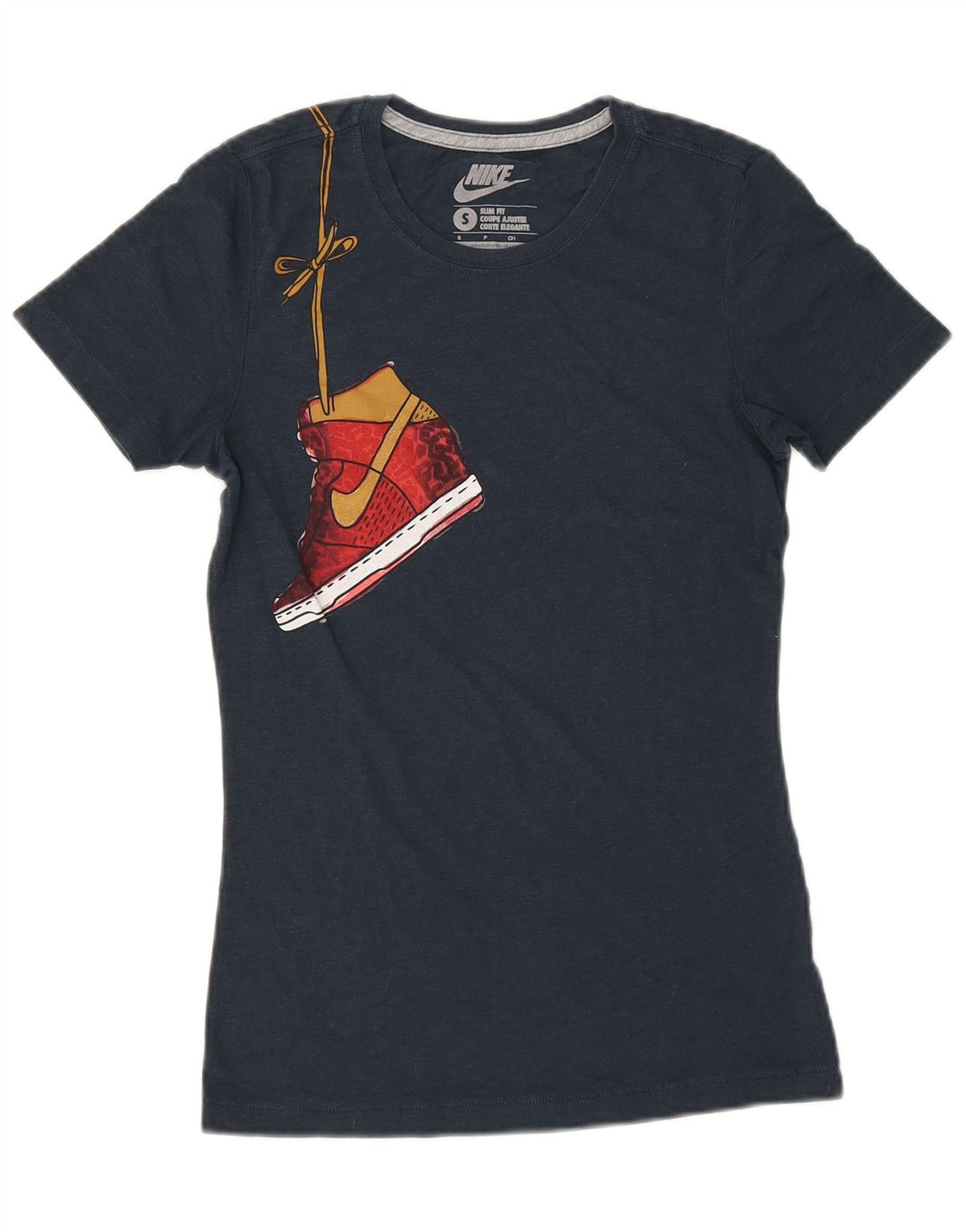 Nike Herren-T-Shirt mit schmaler Passform und Grafik, Größe S, Marineblau