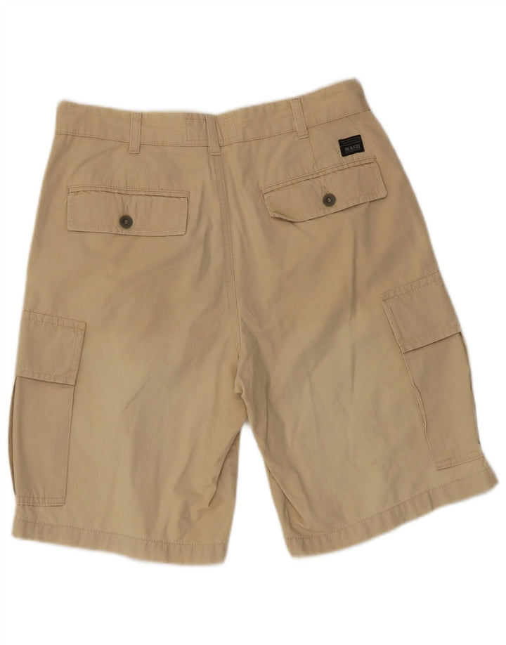 Mash Herren Cargoshorts IT 44 Small W30 Beige Baumwolle