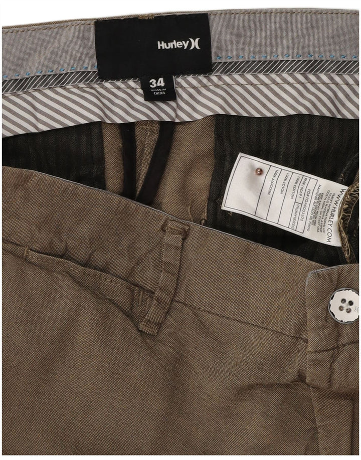 HURLEY Herren-Chinoshorts W34, Größe L, Beige, Baumwolle