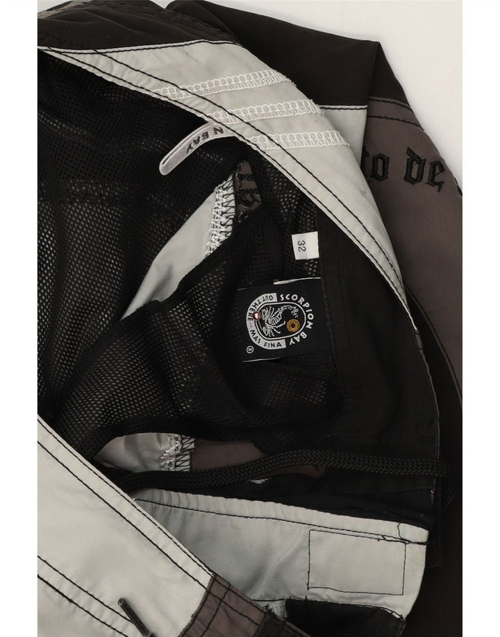 SCORPION BAY Herren-Badeshorts mit Grafik, mittelbraun, Farbblock