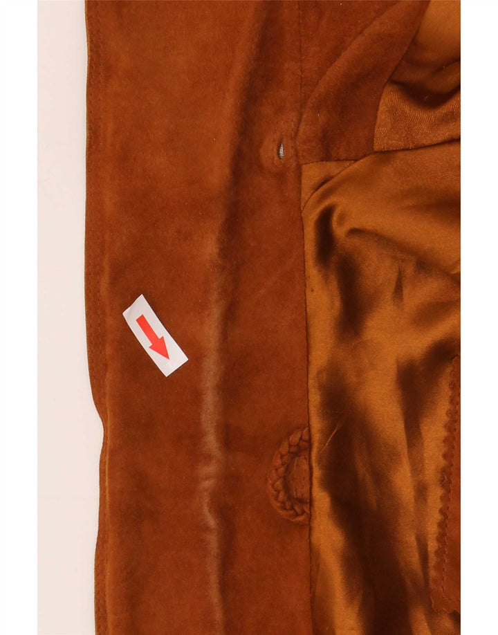 Gallotti Damen Wildlederjacke IT 44 Mittelbraunes Leder