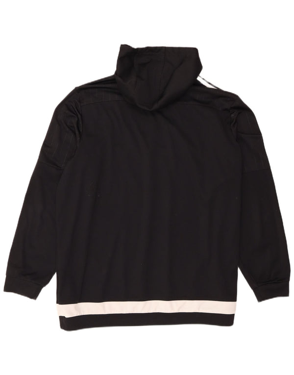 Adidas Herren Kapuzenpullover 2XL Schwarz Colourblock Polyester Sport
