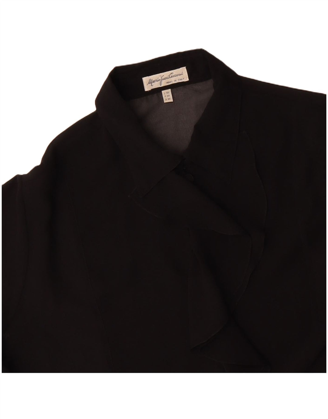 Mario Pucci Cecconi Damen Langarm-Hemdbluse IT 50 XL Schwarz
