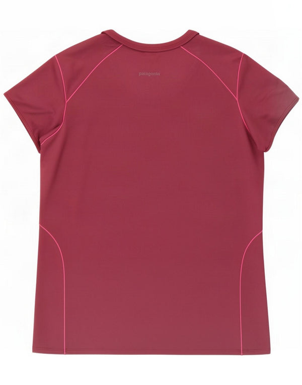 Patagonia Damen T-Shirt Top UK 18 XL Burgund Polyester
