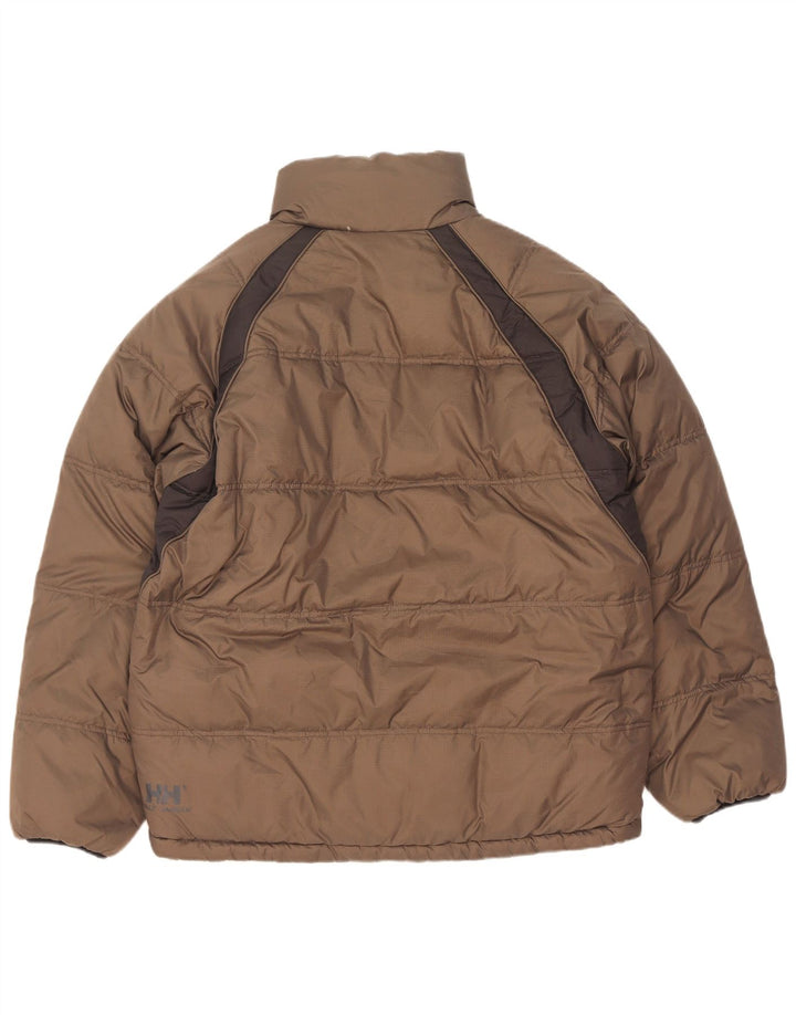 Helly Hansen Herren Reversible Wattierte Jacke UK 38 Mittelbraunes Nylon