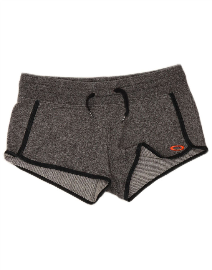 Vintage Damen Sport Shorts UK 14 Mittelgrau meliert