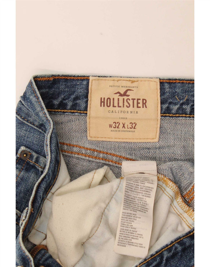 Hollister Herren Slim Jeans W32 L32 Blaue Baumwolle