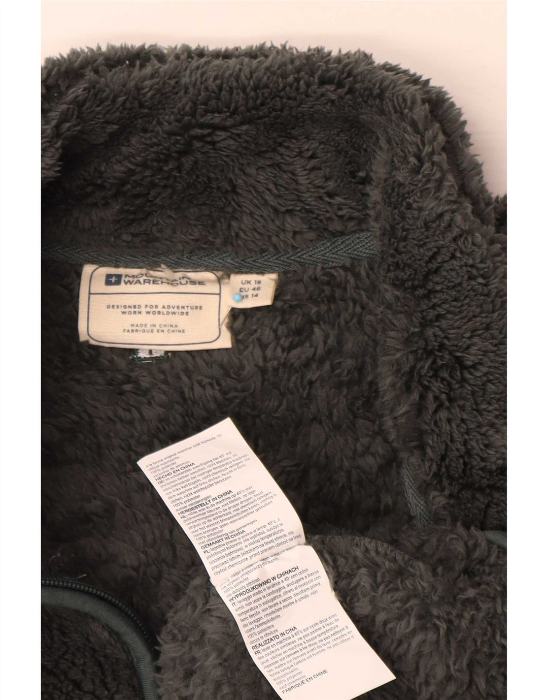 Mountain Warehouse Damen-Fleecepullover mit Reißverschluss am Kragen, UK 18, XL, Grau, Polyester